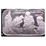 1OZ .999 SILVER ART BAR