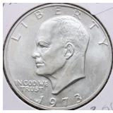 1973 S SILVER IKE DOLLAR GEM