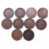 10 INDIAN HEAD CENTS