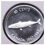 1967 SPECIMAN SILVER CANADA DIME