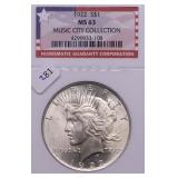 1922 NGC MS63 PEACE DOLLAR