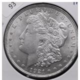 1921 MORGAN DOLLAR AU
