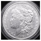 1921 D MORGAN DOLLAR VF