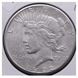 1922 S PEACE DOLLAR AU
