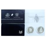 PROOF LEIF ERICSON SILVER DOLLARS W BOX PPAERS