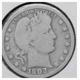 1902 O BARBER QUARTER G