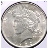 1922 PEACE DOLLAR AU