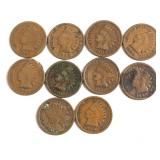 10 INDIAN HEAD CENTS