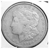 1921 D MORGAN DOLLAR XF