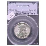 1947 D PCGS MS65 WASHINGTON QUARTER