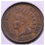 1897 INDIAN HEAD CENT AU