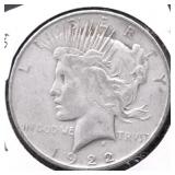 1922 D PEACE DOLLAR VF