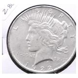 1922 PEACE DOLLAR XF