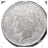 1922 PEACE DOLLAR XF