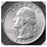 1960 D GEM BU WASHINGTON QUARTER
