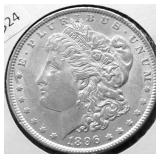 1896 MORGAN DOLLAR AU
