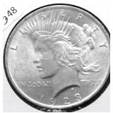 1923 CHOICE BU PEACE DOLLAR