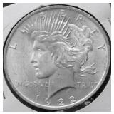1922 CHOICE BU PEACE DOLLAR