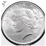 1923 CHOICE BU PEACE DOLLAR