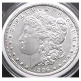 1896 MORGAN DOLLAR AU