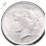 1922 PEACE DOLLAR XF