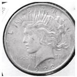 1922 PEACE DOLLAR XF