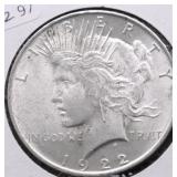 1922 CHOICE BU PEACE DOLLAR