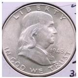 1948 CHOICE BU FRANKLIN HALF DOLLAR