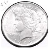 1923 CHOICE BU PEACE DOLLAR