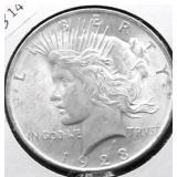 1923 CHOICE BU PEACE DOLLAR