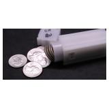 ROLL OF 1964 CHOICE AU WASHINGTON QUARTERS