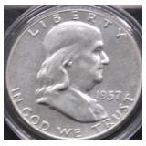 1957 PROOF FRANKLIN HALF DOLLAR