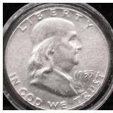 1955 CHOICE BU FRANKLIN HALF DOLLAR