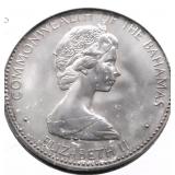 1973 BAHAMAS SILVER 10 DOLLARS GEM