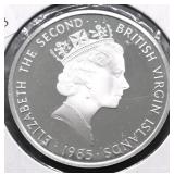 1985 VIRGIN ISLANDS SILVER 20 DOLLARS PROOF