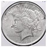 1922 PEACE DOLLAR AU