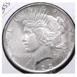 1922 PEACE DOLLAR XF