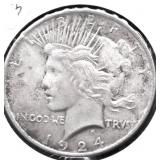 1924 PEACE DOLLAR XF