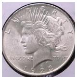 1923 CHOICE BU PEACE DOLLAR