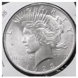 1923 CHOICE BU PEACE DOLLAR