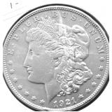 1921 D MORGAN DOLLAR VF DETAILS