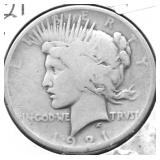 1921 PEACE DOLLAR G