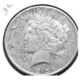 1925  PEACE DOLLAR XF