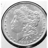 1885 MORGAN DOLLAR AU