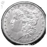 1887 MORGAN DOLLAR AU