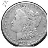 1885 O MORGAN DOLLAR VG