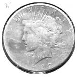 1922  S PEACE DOLLAR VG