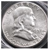 1959 CHOICE BU FRANKLIN HALF DOLLAR
