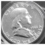 1961 PROOF FRANKLIN HALF DOLLAR
