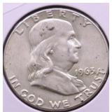 1963 FRANKLIN HALF DOLLAR AU